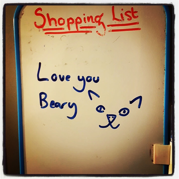Somebody defaced my shopping list in the best way.